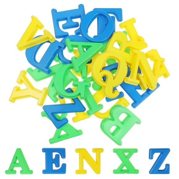 BRIGHTFUFU 26 unids / pack moldes de modelado de arena de movimiento creativo herramienta de aprendizaje moldes de letras del alfabeto de playa para niños bebés niños