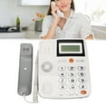 thumbnail image 4 of Large Button Phone, White High Volume Corded Landline Telephone Easy To Read Plug And Play Professional  For Home For Old People, 4 of 8