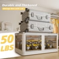 thumbnail image 6 of EnHomee 50QT Storage Bins with Wheels Clear Plastic Storage Bins with Lids 1Pack Stackable Storage Bins for Closet Organizers and Storage, 6 of 8