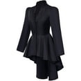 thumbnail image 2 of Women's Steampunk Victorian Jacket Coat Medieval Vintage Gothic Tailcoat Long Sleeve Tuxedo Shirt, 2 of 7