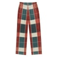 thumbnail image 2 of FORMRS Kids Pajama Pants with Pockets Size 6-8Y Boys Lounge Sleep Bottoms, Vibrant Red Tartan Pattern, 2 of 8