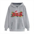 thumbnail image 4 of PNTUTB Fashion Women's JESUS Letter Print Hooded Drawstring Pullover Casual Long Sleeve Loose Sweatshirts with Pocket, 4 of 6