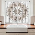 thumbnail image 2 of Ambesonne Astrology Kitchen Curtains, Circle of Zodiac Sign, 55"x39", Pale Grey and White, 2 of 3