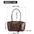 thumbnail image 5 of Spencer Women Lady Large Tote Bag Handbags PU Leather Hobo Shoulder Bags Top Handle Satchel Purse, Coffee, 5 of 9
