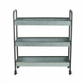 thumbnail image 1 of Galvanized Steel Triple Shelving - Industrial Storage Rack for Garage/Kitchen/Basement, Silver (35"W x 12.5"D x 40"H), 1 of 5