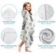 thumbnail image 7 of White Cow Flower Bucket Pattern Hooded Bath Towel，60"x35" for Ages 3 To 12 Kids, Quick Dry Lightweight Soft Microfiber Hood Beach Towel Cover Up for Kids, 7 of 7