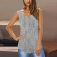 thumbnail image 2 of ZQUUVOU Women's Sleeveless Tops Vintage Floral Printed Boho Casual Round Neck T Shirt Tank Loose Tunic Blouse Gray, 2 of 5