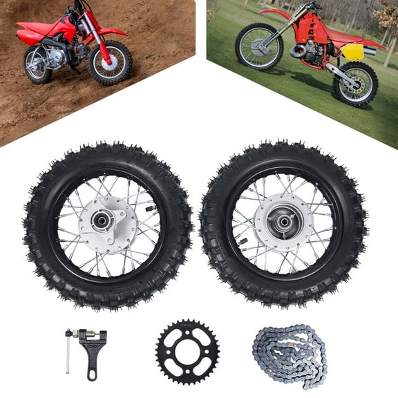 SHZICMY 2.50-10 Front Rear Tire Rim Wheel Drum Brake Pit Bike For Honda CRF50 XR50 BBR