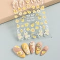 thumbnail image 3 of Calcomanías adhesivas para decoración de uñas de flores, autoadhesivas 5D, decoración de uñas, arte de uñas acrílico DIY, 4 hojas, 7,8*6cm, 3 of 6