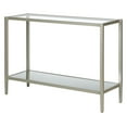 thumbnail image 3 of Henn&Hart 42" Satin Nickel Finish Metal/Glass Console Table, 3 of 3