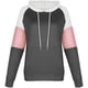 thumbnail image 4 of Sudaderas con capucha de bloque de color para mujer, sudadera de manga larga, jersey, túnica, tops con bolsillo para niñas y adolescentes Fokelyi WRMH-135-2, 4 of 7