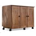 thumbnail image 4 of Pemberly Row Contemporary Engineered Wood Sewing Craft Cart in Oak, 4 of 20