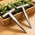 thumbnail image 2 of Stainless Steel Hand Dibber Plant Hole Digger Garden Planting Tool with T-Handle Soil Digging Tool for Planting Bulbs Tulips Daffodils Vegetable Seeds, 2 of 8