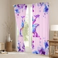 thumbnail image 3 of Manfei Letter K Monogrammed Curtains Pack of 2 (42x84 Each),Watercolor Rustic Flowers Curtains Blackout,Cute Butterflies Bedroom Curtains For Girls,Microfiber Room Decorative, 3 of 6