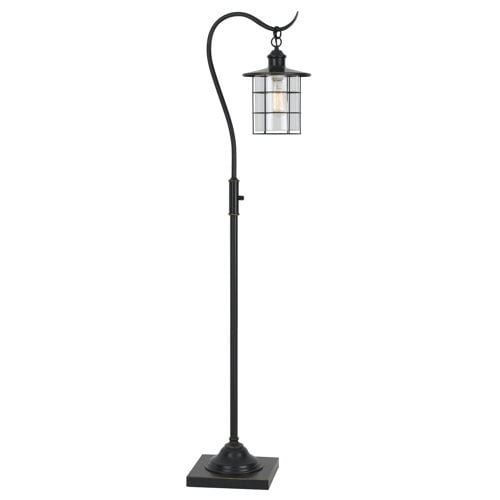 59.5" Height Metal Table Lamp in Dark Bronze-Color:Dark Bronze,Finish:Dark Bronze,Material:Glass,Shape:Cylinder,Style:Tiffany,Wattage:60W