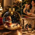 thumbnail image 7 of Clear Christmas Diorama Bauble Ornament 2D Winter Scene Festive Christmas Tree Hanging Decor for Mantel Window Holiday Gift Idea, 3.15In #, 7 of 7