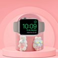 thumbnail image 1 of Lindo Soporte De Cargador De Conejo De Dibujos Animados Apto Para Apple Watch Series 10/9/8/Se2/Se/Ultra2/Ultra/7/6/5/4/3/2/1 (49 Mm 45 Mm 44 Mm 42 Mm 41 Mm 40 Mm 38 Mm) La Base De Carga De Silicona P, 1 of 5