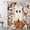 White, variant on HVEST Halloween Ghost Pumpkin Shower Curtain with Spooky Ghost and Fall Wildflower Design - Autumn Floral Bathroom Decor, Waterproof Polyester Fabric, Includes 12 Hooks, 72x78 Inches
