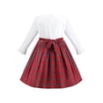 thumbnail image 2 of Girls Dress Red White Button Checks Plaid Christmas Holiday New Year 10 Years, 2 of 6