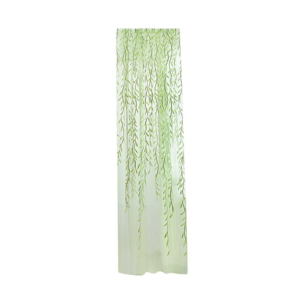 Cortinas de Gasa para Dormitorio, Cortinas para Ventana, Ligeras, Rústicas, Transpirables, Cortinas Filtrantes de Luz para Baño, Sala de Estar, 100x20 Verde mayimx Panel de ventana