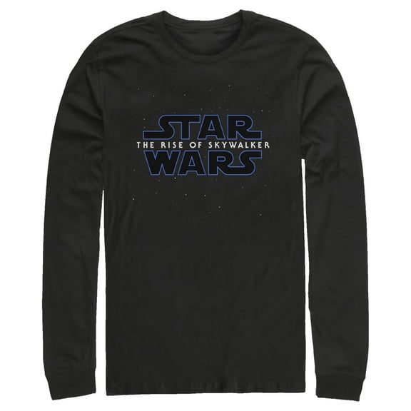 Men's Star Wars: The Rise of Skywalker Starry Logo Long Sleeve Shirt Black Large