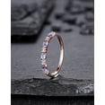 thumbnail image 2 of Marquise Alexandrite Wedding Band, 14K Rose Gold Engagement Band, Straight Matching Band, Promise Ring, Engagement Ring Gift for Women, 2 of 5