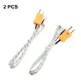 thumbnail image 1 of 2pcs K type temperature probe high temperature temperature test 1 meter, 1 of 7