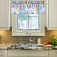 thumbnail image 2 of Yayeee Kitchen Valance Rod Pocket 54" x 18" Living Room Window Curtain, Watercolor Ice Cream Pattern, 2 of 6