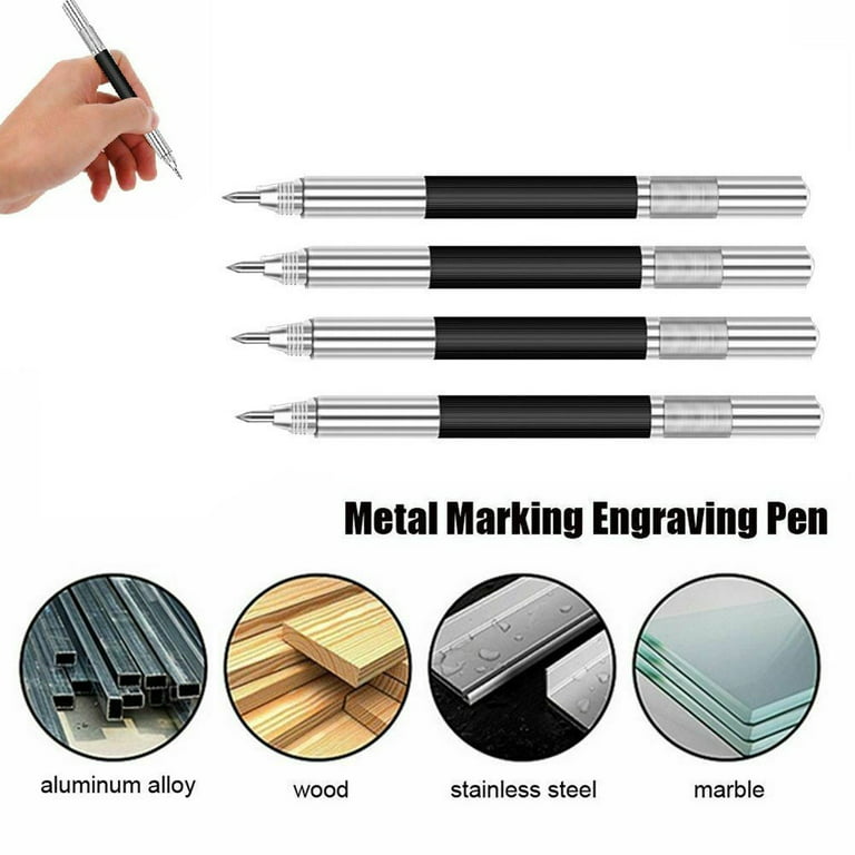 4 Pcs Metal Scribe Glass Etching Tool Ceramic Marking Pen Marble