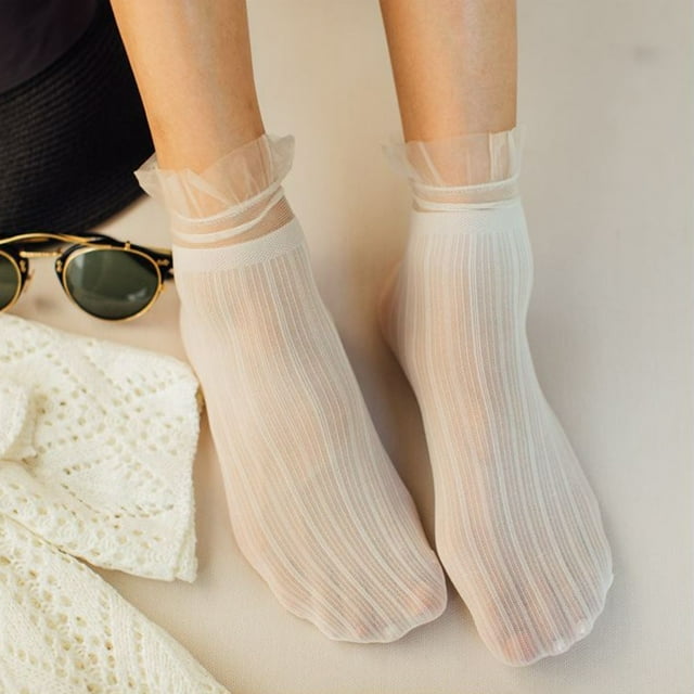 WEUVEB 12Pares De Calcetines Cortos De Encaje Para Fiesta Y Hechos Con Material