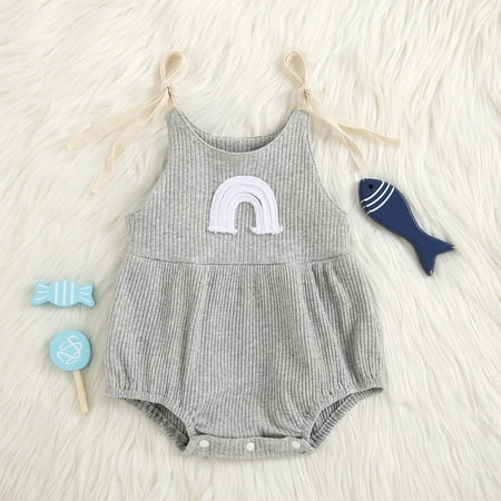 

NIZELUK Kids Clothes Girls，Clothes for Girls Fall Savings Clearance Sales Today Deals Prime Summer Baby Girls Rinbow Sleeveless Suspenders Jumpsuit Casual Bodysuit Clothes