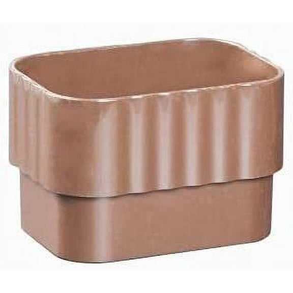 Amerimax 2.4 in. H x 2.25 in. W x 2.4 in. L Brown Vinyl Traditional Downspout Connector - Case of: 20;