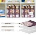 thumbnail image 4 of Yayeee Foldable Storage Basket for Shelves with Handles Set of 2 Waterproof Cloth Bins, Purple Jam, 4 of 7