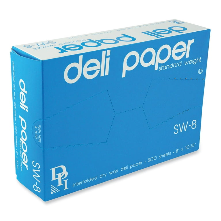 Interfolded Deli Sheets, 10.75 x 8, Standard Weight, 500 Sheets/Box, 12 Boxes/Carton Interfolded Deli Sheets, 10.75 x 8, Standard Weight, 500 Sheets/Box, 12 Boxes/Carton
