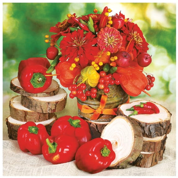 Keep Unique Fall Napkins, Disposable Party Decorated Decoupage Napkin, Assorted Color, 20/Pack