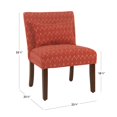 thumbnail image 3 of HomePop Fauteuil d'Appoint en Tissu Transitionnel Parker avec Coussin Orange, 3 of 11