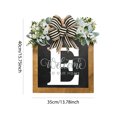 thumbnail image 3 of Señal De Bienvenida De Guirnalda Placa decorativa para puerta con 26 letras, adornos de madera para jardín, señal de bienvenida para puerta (E), 3 of 6