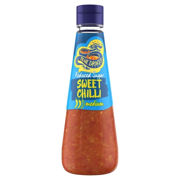 Blue Dragon Reduced Sugar Sweet Chilli Sauce 250ml, Imported from Britain