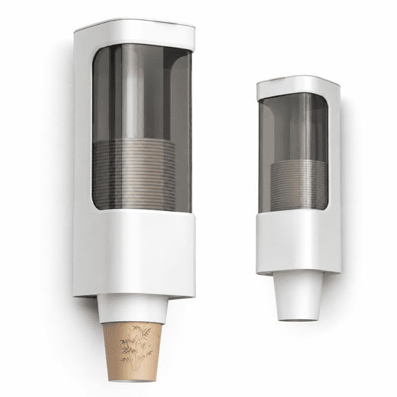 Wall Mounted Paper Cup Dispenser,Pull Type Holder,Fits 3oz 5oz Small Disposable Cups,Bathroom Cup Dispenser for Home Hospital Office Gym(3.15*3.15in Adhesive Hooks are Needed)
