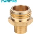 thumbnail image 3 of LTWFITTING 3/4" MHT x 3/8" MIP Brass Hose Adapter, Brass Garden Hose Fitting (Pack of 5), 3 of 3