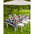 thumbnail image 4 of Fsddascl Bohemian Outdoor Tablecloth - 52x70 Inch Rectangle Dining Table Cover, Western Rustic Tribal Ethnic Boho Farmhouse Waterproof Outdoor Table Cloth with Umbrella Hole & Zipper for Patio, 4 of 7