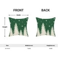 thumbnail image 5 of Christmas Pillow Covers 16x16 Inch Set of 2 Sage Green White Christmas Tree Snowflakes Decor Throw Pillows Winter Xmas Holiday Outdoor Cushion Cases for Couch Bed Decoration, 5 of 6