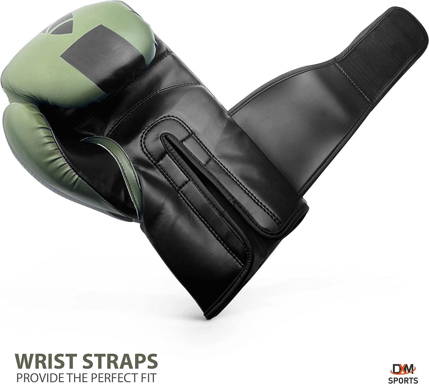 DXM SPORTS Boxing Gloves for Men & Women - Green & Black, 16oz