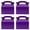 Dark Purple (Pack of 30), variant on 30-pack Hot-pink Party Favor Boxes Candy Gable Paper Gift With Handles. For Bright Pink Theme Birthday Shower Decoration Supplies.