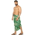thumbnail image 3 of HAPPY BAY Men's Standard Swimsuits Sarong Pareo Beach Wrap One Size Shamrock Green Summer Vacation Party, 3 of 4