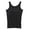 Black, variant on Womens Summer Tops Solid Color Chest Pad Vest Suspender Wide Shoulder Strap Base Cup Bra Underwear Long Top Anti Glazing Sleeveless Vest
