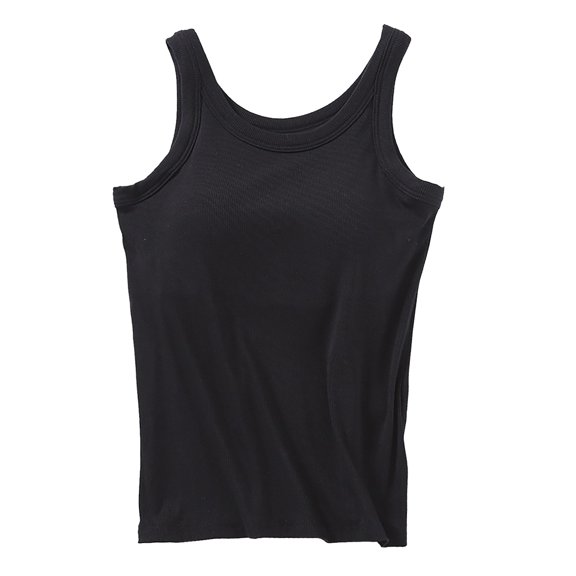 Tank Tops For Women Ladies' Solid Color Chest Pad Vest Suspender Wide Shoulder Vest Camisole Tops For Women
