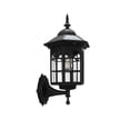 thumbnail image 2 of Solar Wall Sconce Outdoor with Motion Sensor and Clear Glass Panels, Vintage Black Lantern Light for Patio Garden and Front Porch, 1 Pack, 2 of 8