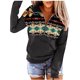 thumbnail image 1 of Moda mujer manga larga otoño impresión cremallera blusa sudaderas jerseys camisas Tops Fridja  fhghd2585, 1 of 7