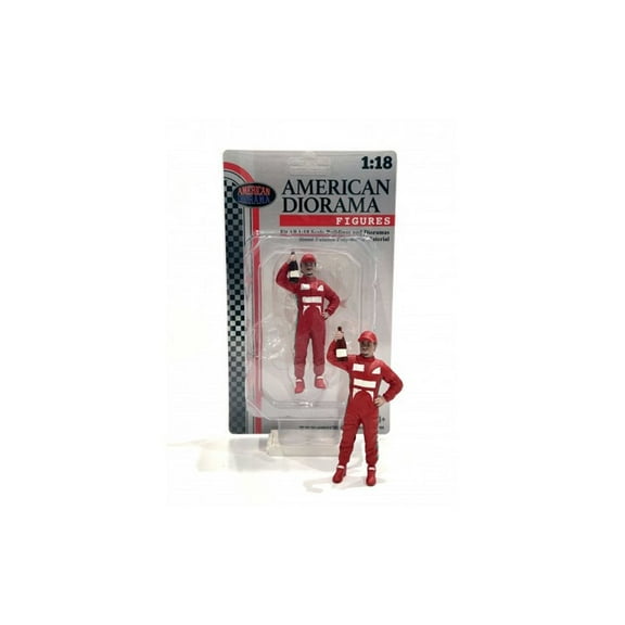 Racing Legends - The 2000s Driver B, Red - American Diorama 76358 - 1/18 Scale Figurine